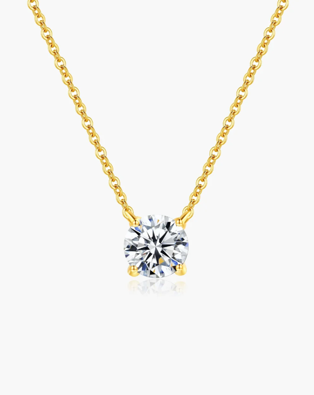 Round Zirconia Pendant Necklace